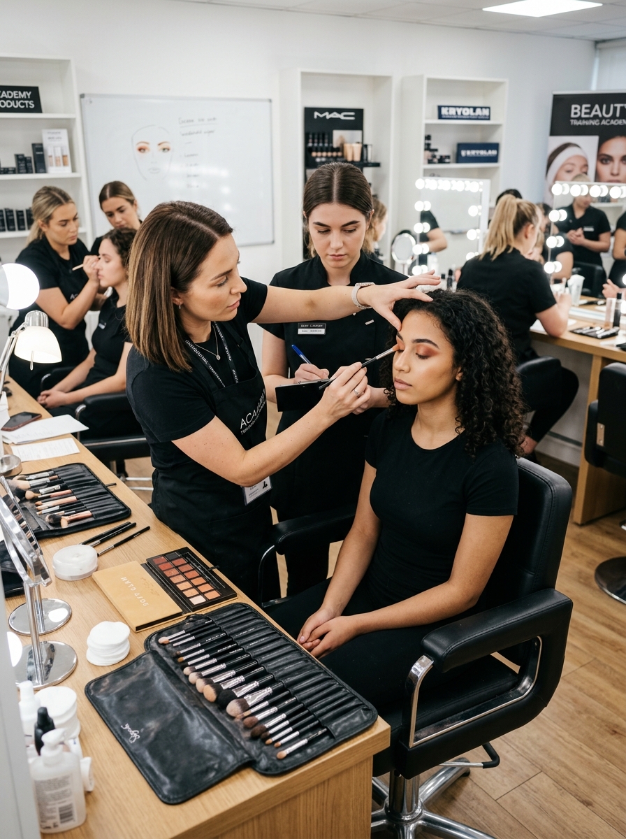 Professional beautician training course and beauty artistry demo